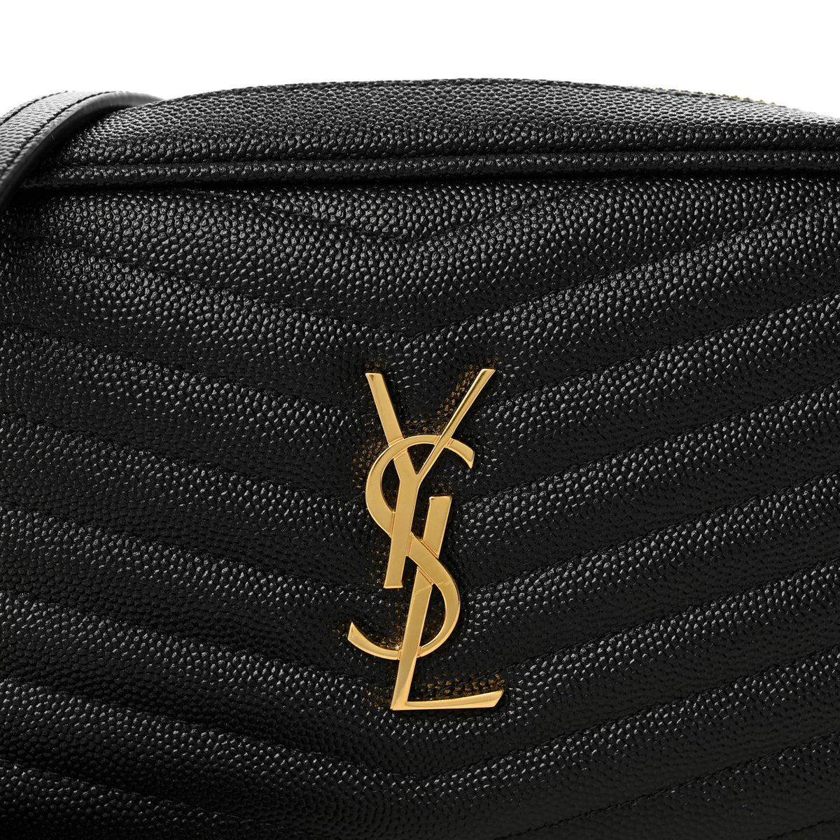 Saint Laurent Grain De Poudre Matelasse Monogram Mini Lou Camera Bag Black 7 of 9