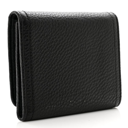 Prada Vitello Daino Metal Tri-Fold Wallet Black 3 of 7