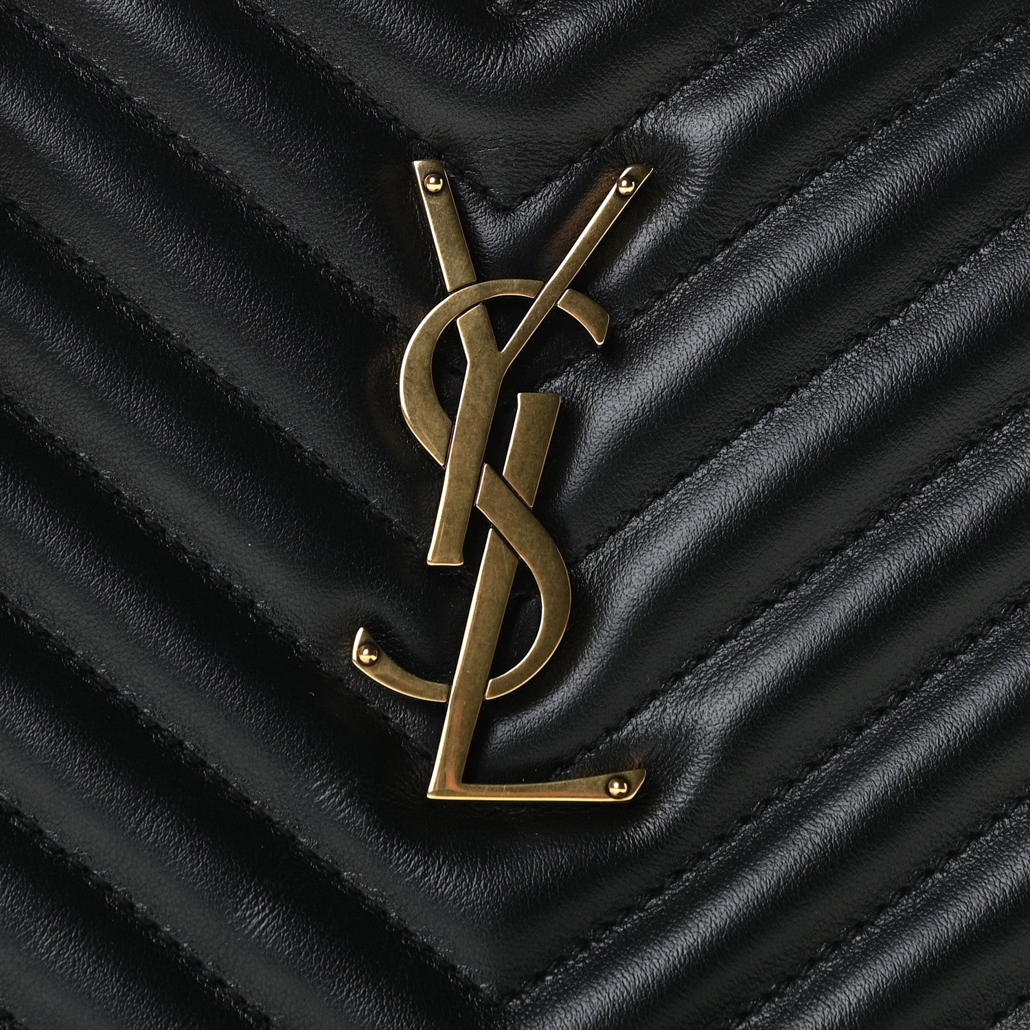 Saint Laurent Calfskin Matelasse Monogram Lou Camera Bag Black 9 of 11