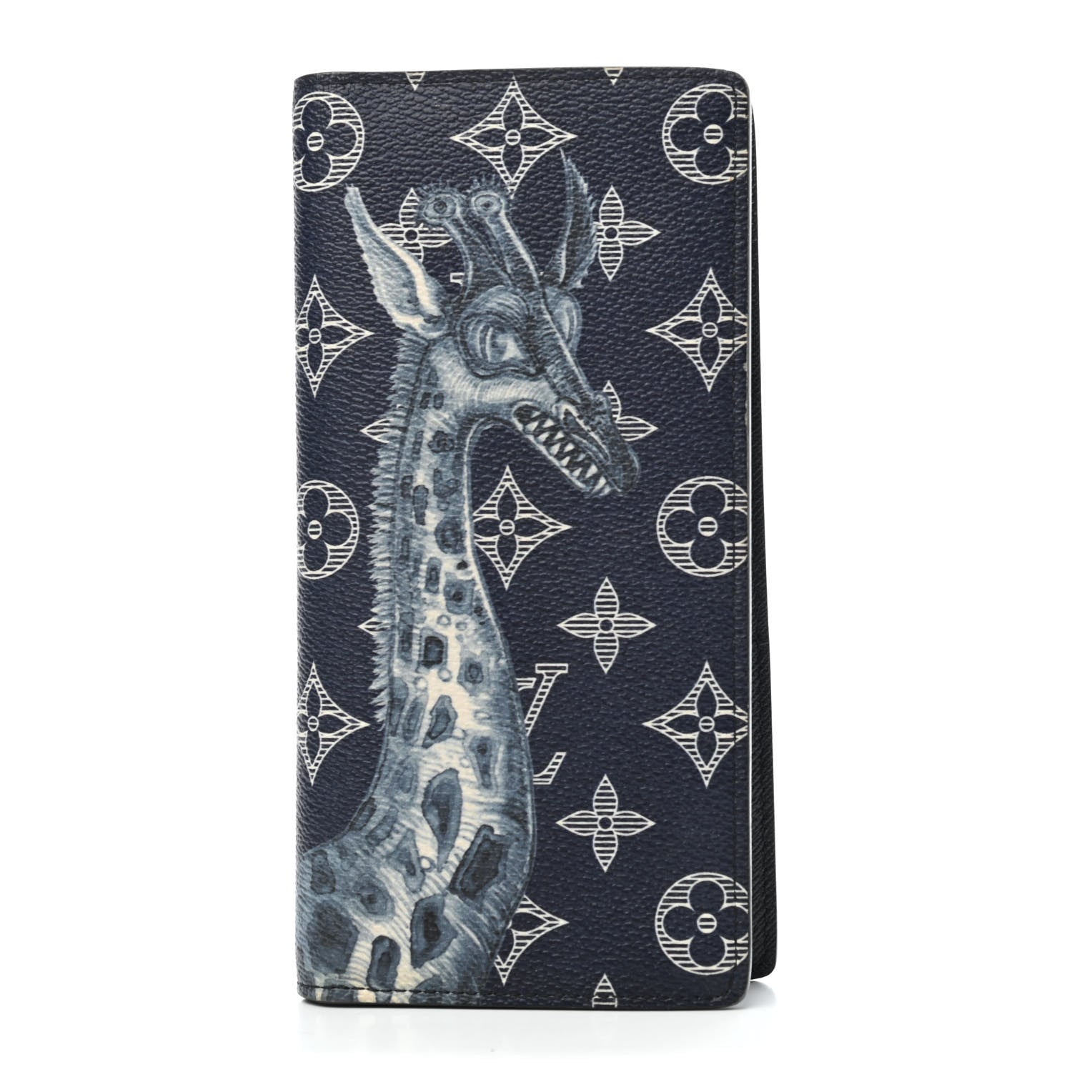 Louis Vuitton Savane Monogram Chapman Giraffe Brazza Wallet Encre 1 of 5