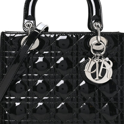 Christian Dior Patent Cannage Medium Lady Dior Black 8 of 11