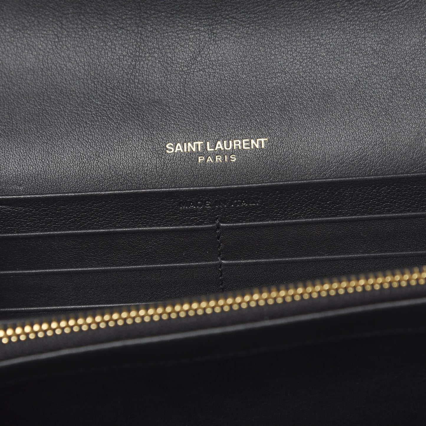 Calfskin Monogram Large Flap Wallet Black