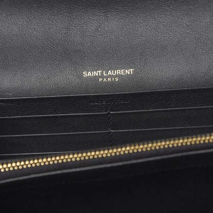 Saint Laurent Calfskin Monogram Large Flap Wallet Black 5 of 6