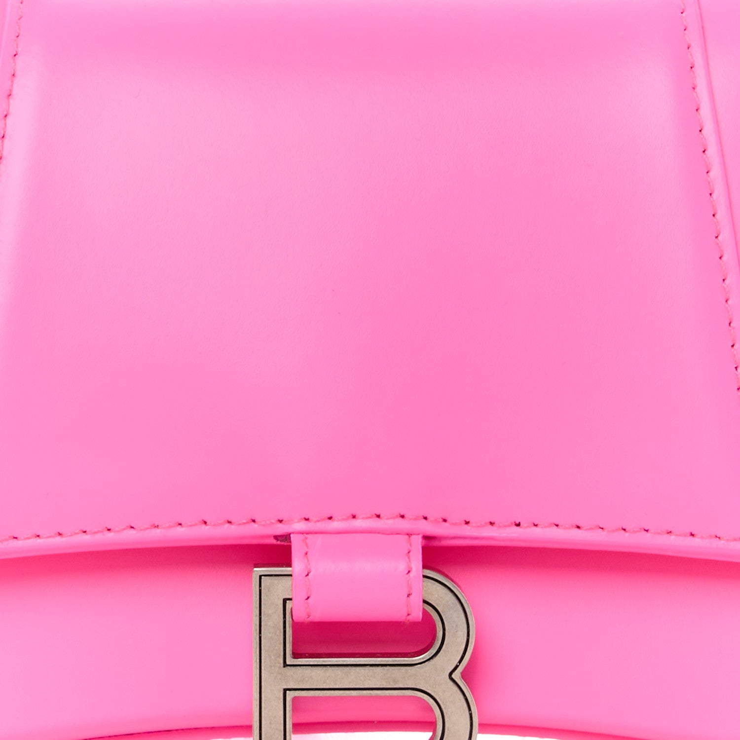 Balenciaga Shiny Box Calfskin Small Hourglass Top Handle Bag Fluo Pink 9 of 11