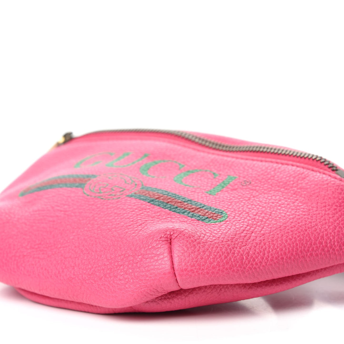 Grained Calfskin Small Logo Belt Bag Box Pink Green