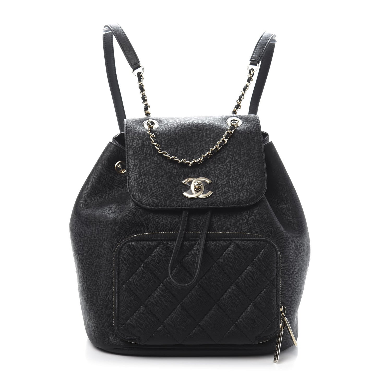 Caviar Quilted Business Affinity Backpack Black