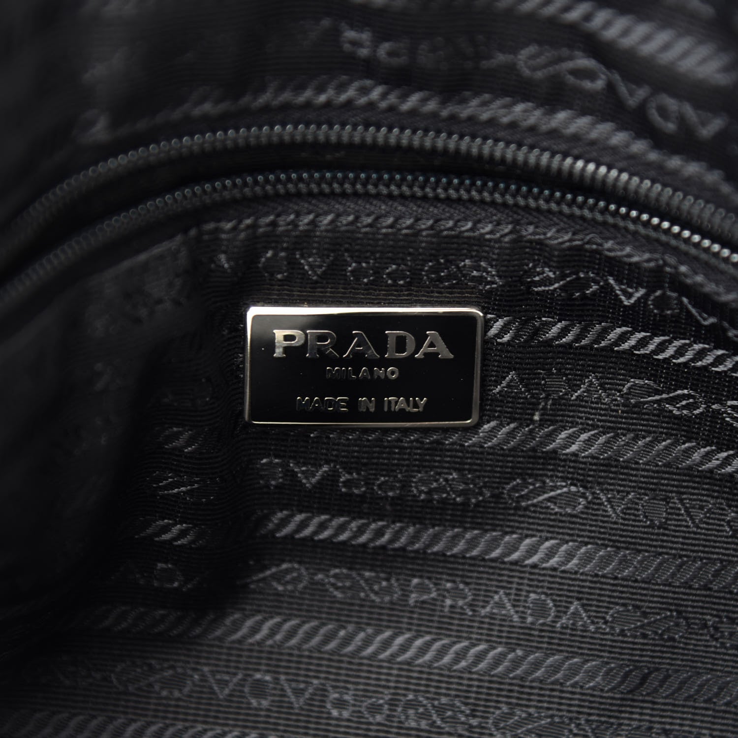 Prada Nylon Tessuto Chain Shoulder Bag Black 9 of 11