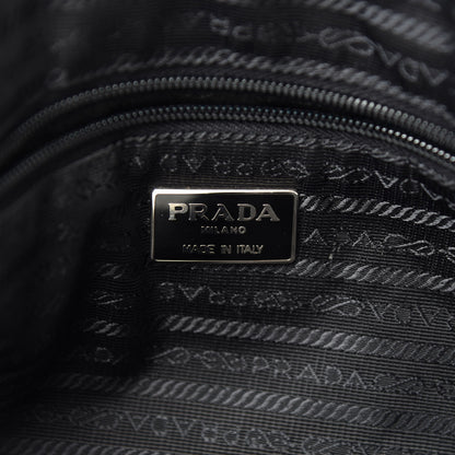 Prada Nylon Tessuto Chain Shoulder Bag Black 9 of 11