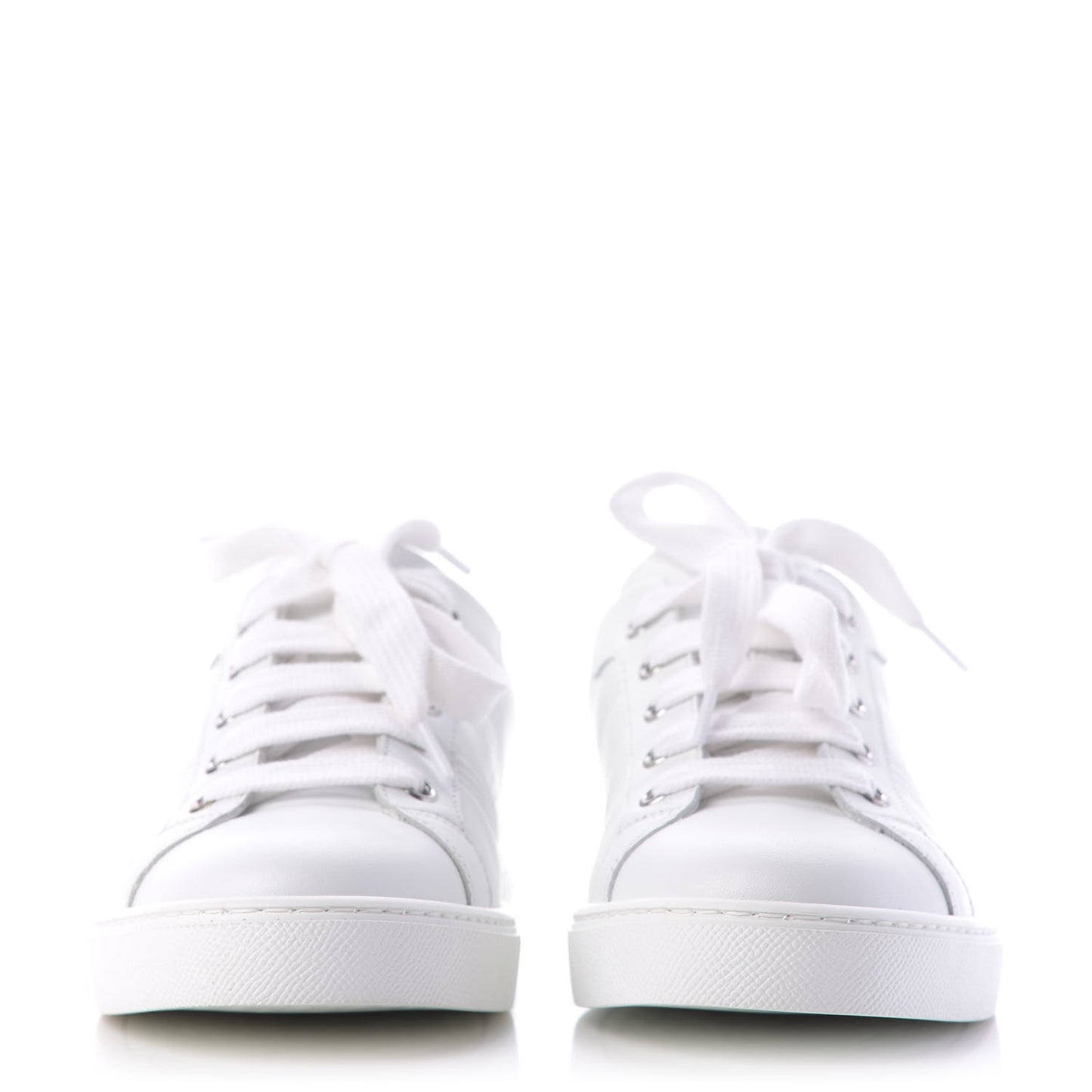 Calfskin Womens Avantage Sneakers 37.5 White