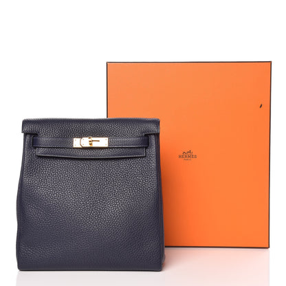 Hermes Togo Kelly Ado Backpack Bleu Nuit 32 of 32