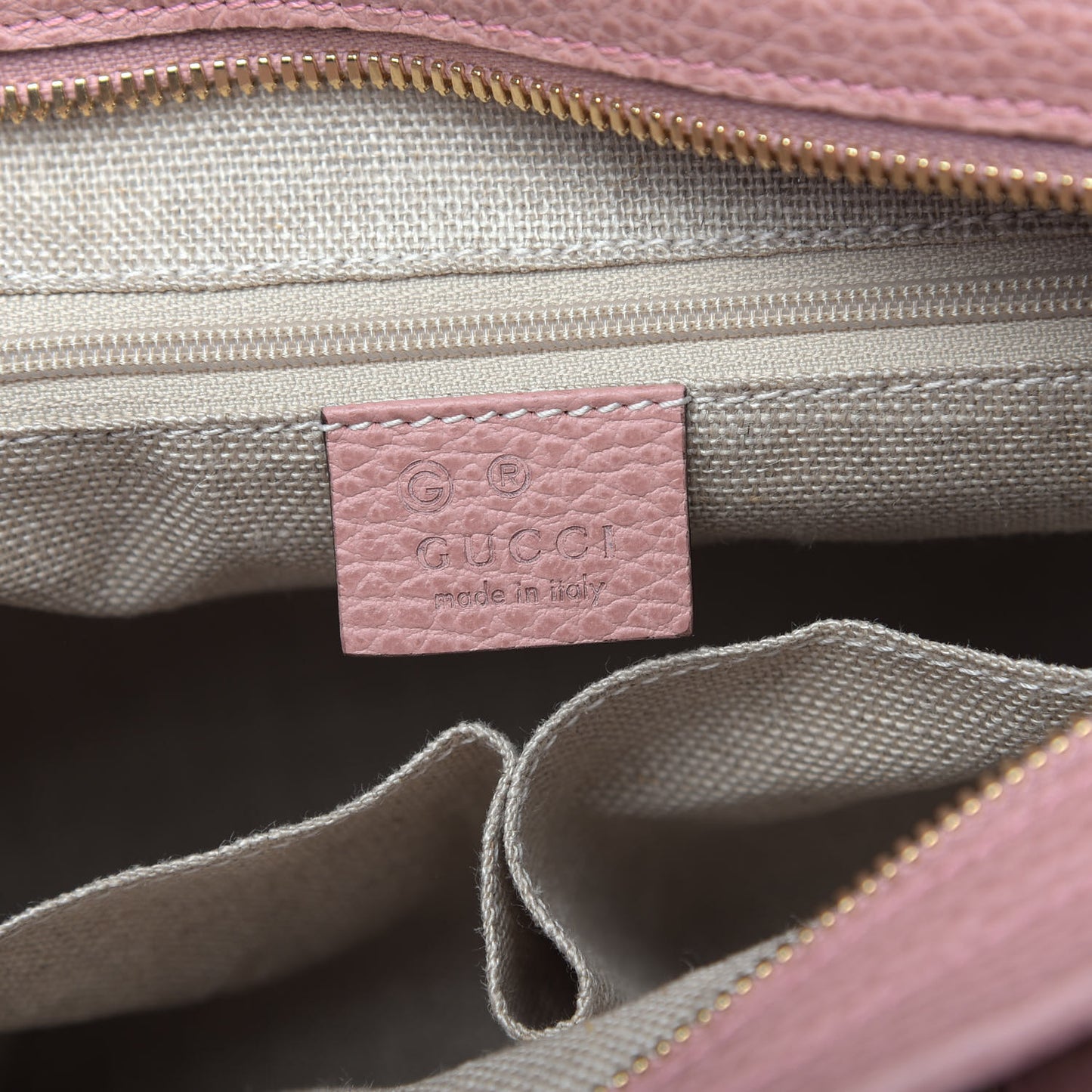 Monogram Small Bree Tote Beige Soft Pink