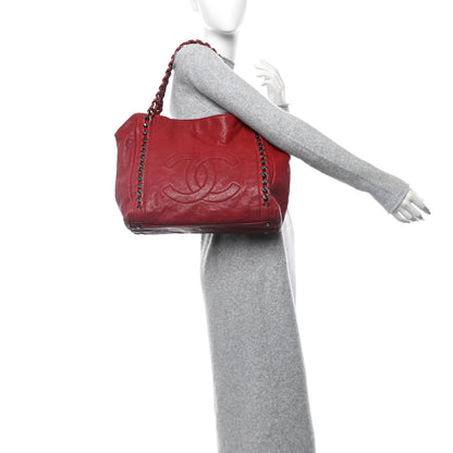 Chanel Calfskin Modern Chain Tote Red 2 of 10