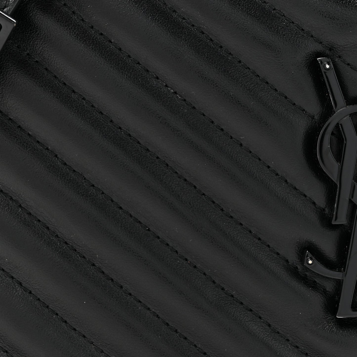 Calfskin Matelasse Monogram Monochrome Lou Camera Bag Black