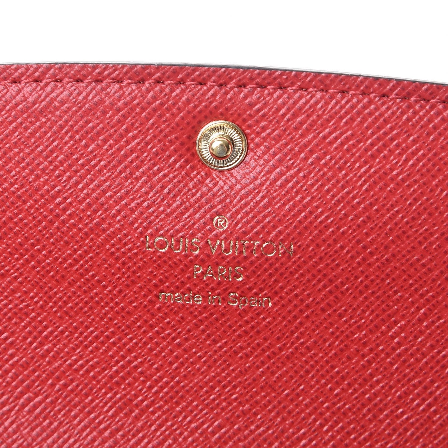 Damier Ebene Emilie Wallet Red