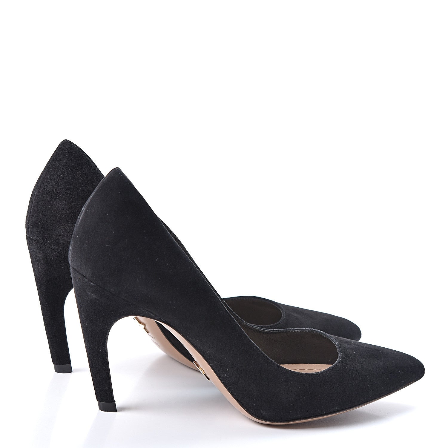 Christian Dior Suede Pumps 35.5 Black 4 of 11