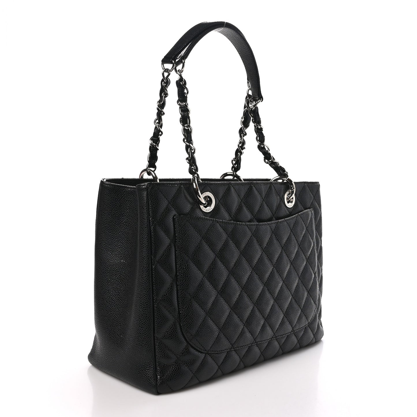 Caviar Quilted Grand Shopping Tote GST Black