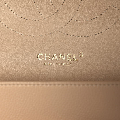Chanel Caviar Quilted Jumbo Double Flap Beige Clair 6 of 9