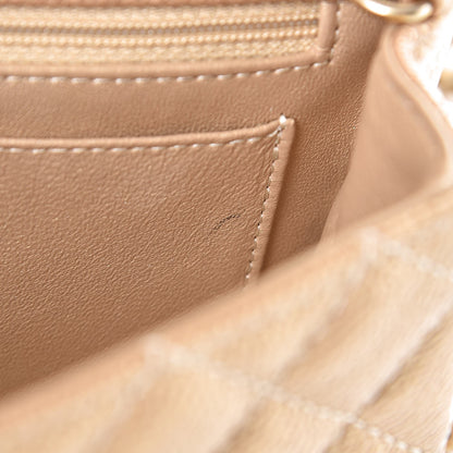 Chanel Pearly Caviar Quilted Mini Rectangular Flap Gold 9 of 17