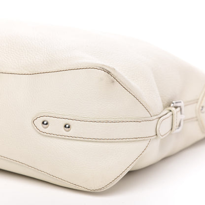 Prada Vitello Daino Hobo Bianco 9 of 12