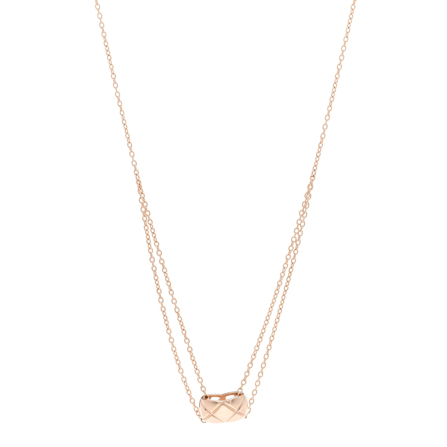 18K Beige Gold Coco Crush Pendant Necklace