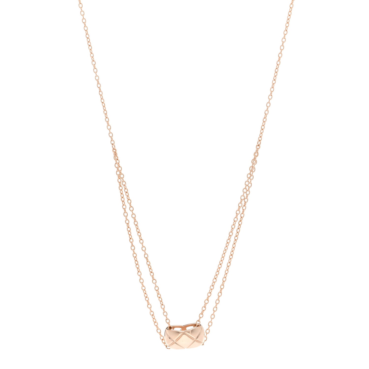 Chanel 18K Beige Gold Coco Crush Pendant Necklace 1 of 4