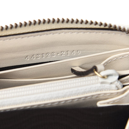 Gucci Calfskin Matelasse GG Marmont Zip Around Wallet White 6 of 6