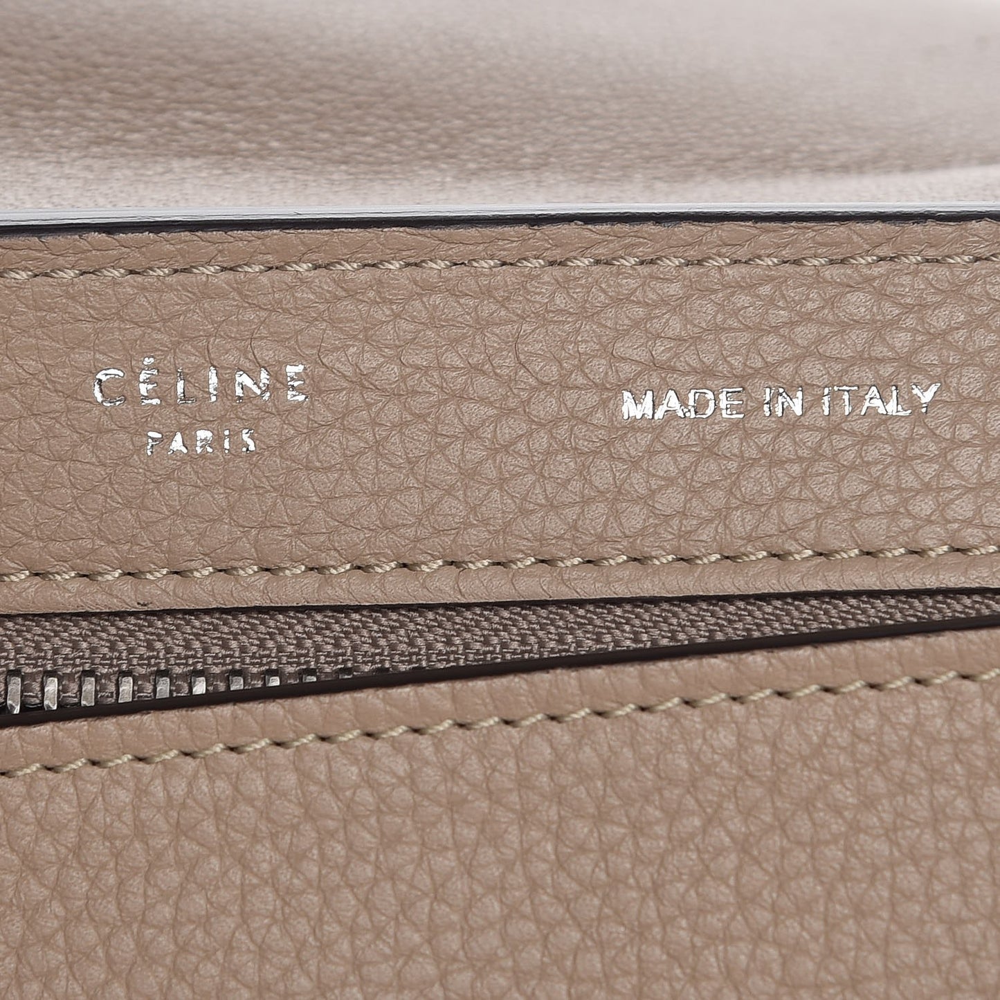 Drummed Calfskin Suede Small Trapeze Dune