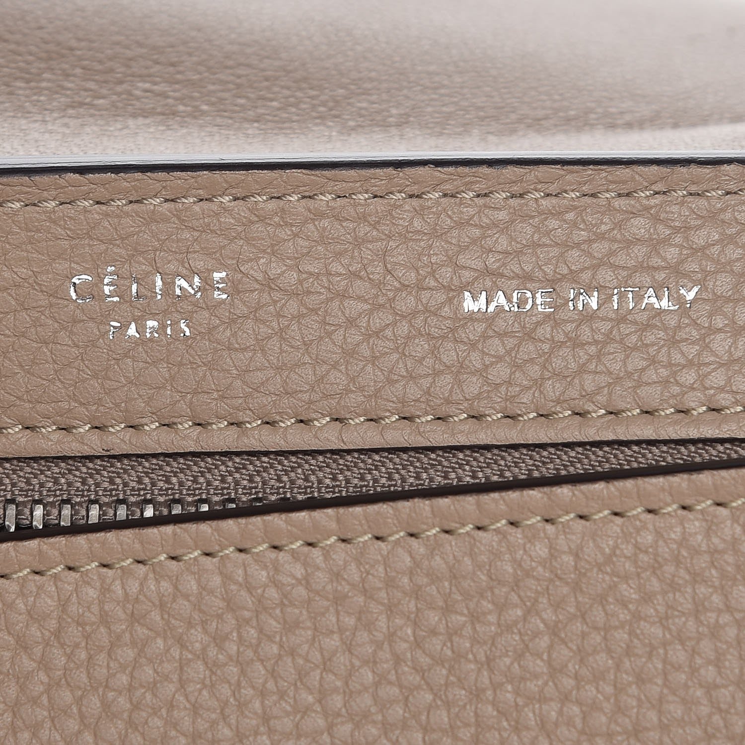 Celine Drummed Calfskin Suede Small Trapeze Dune 7 of 10