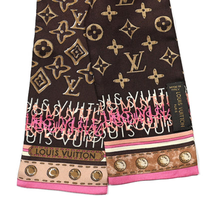Louis Vuitton Silk Monogram Map Bandeau Cassis 2 of 3