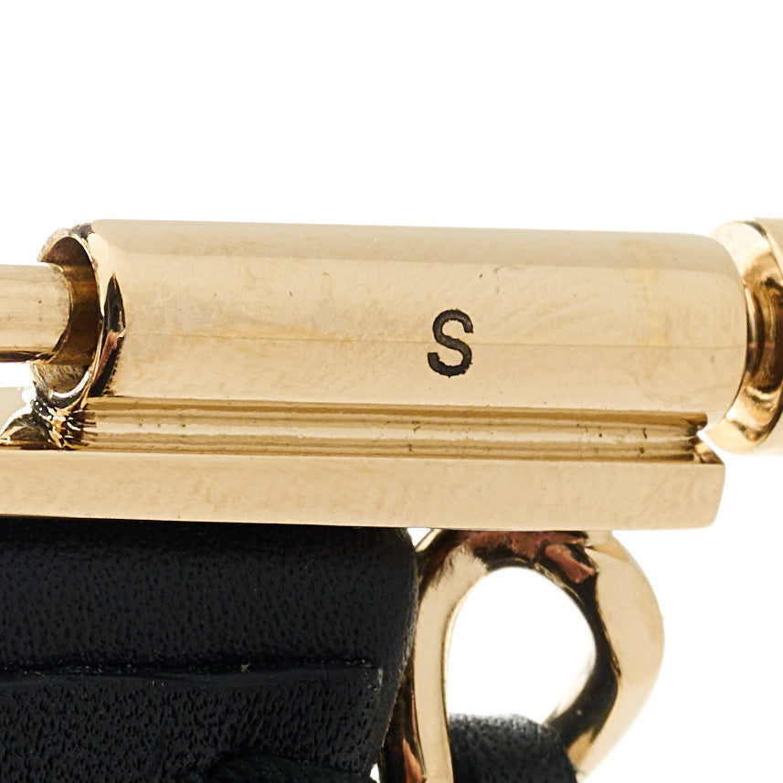 Chanel Lambskin Chain CC Cuff Black Gold 4 of 5