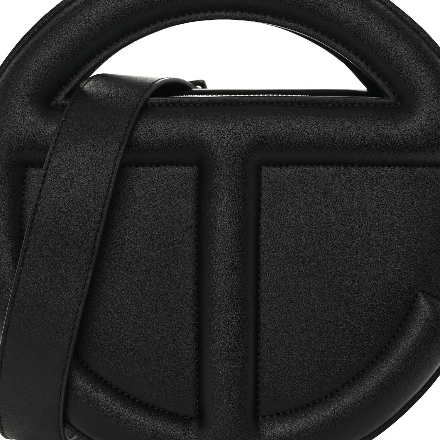 Telfar Vegan Leather Round Circle Bag Black 7 of 9