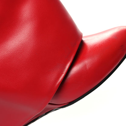 Givenchy Calfskin Shark Lock Pant Boots 38.5 Red 9 of 10