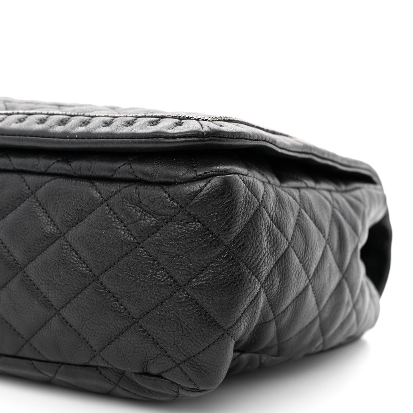 Calfskin Quilted Large Istanbul Flap Black