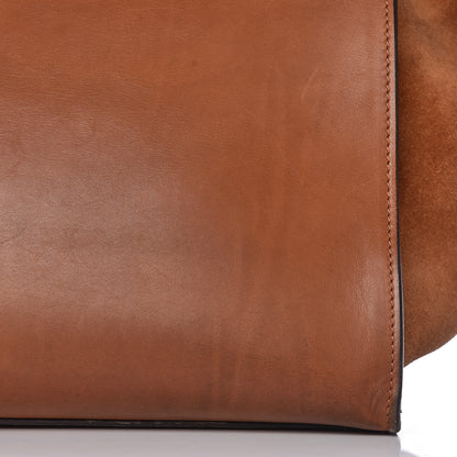 Celine Natural Calfskin Suede Medium Trapeze Tan 15 of 28