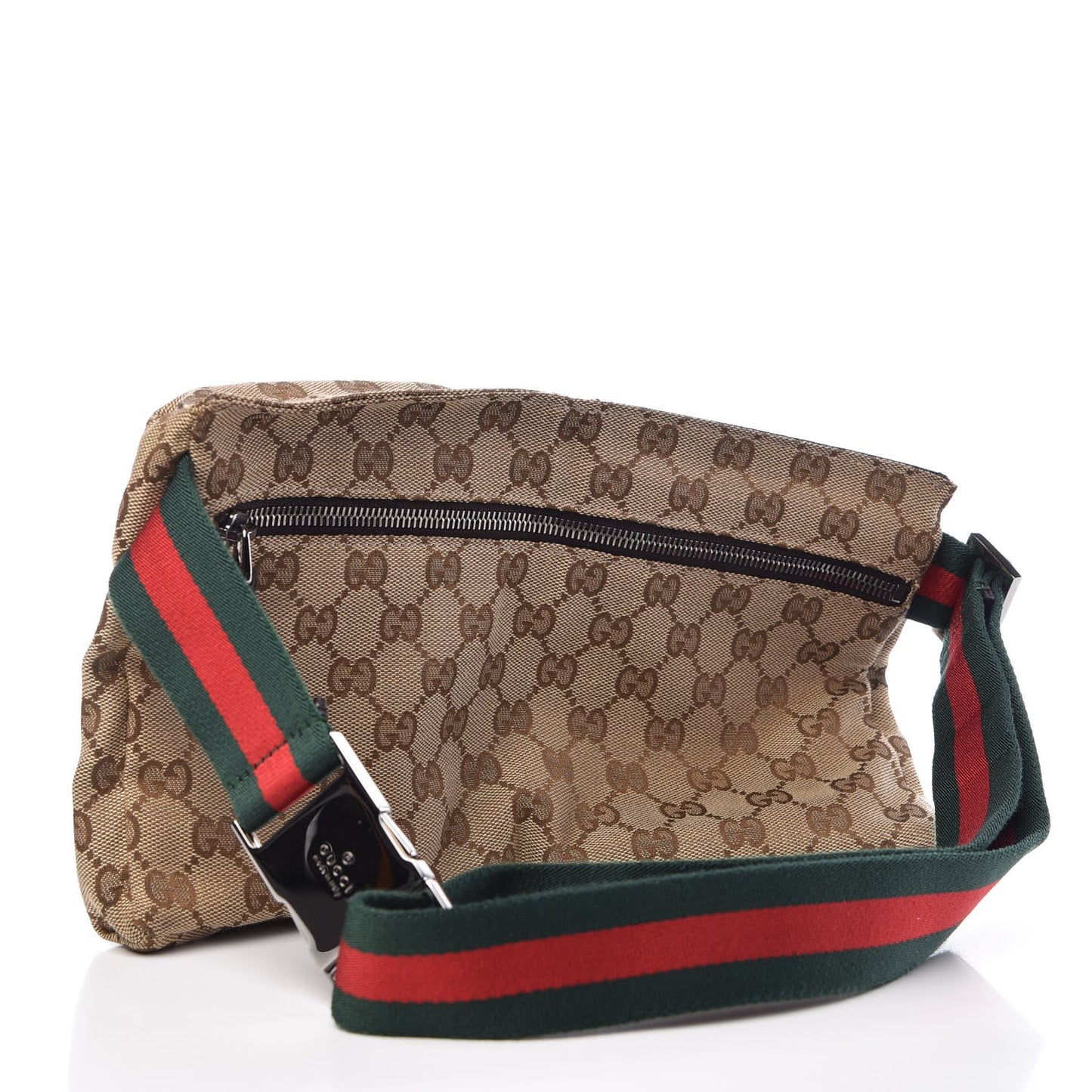 Monogram Web Belt Bag Dark Brown