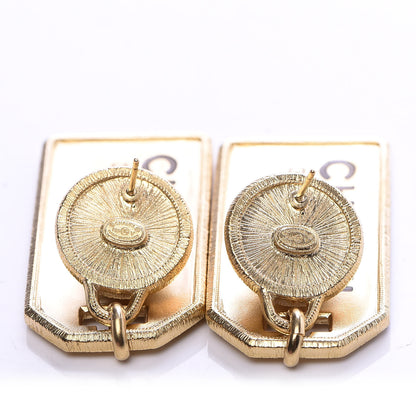 Chanel Pearl CC Tags Drop Earrings Gold 4 of 5