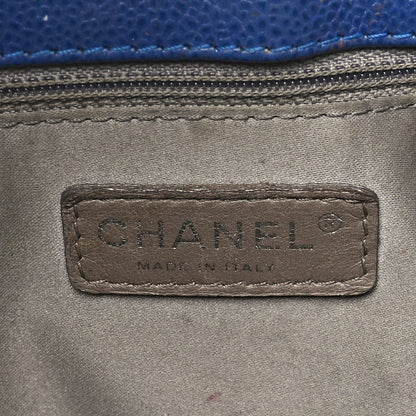 Chanel Caviar Quilted Grand Shopping Tote GST Blue 6 of 11