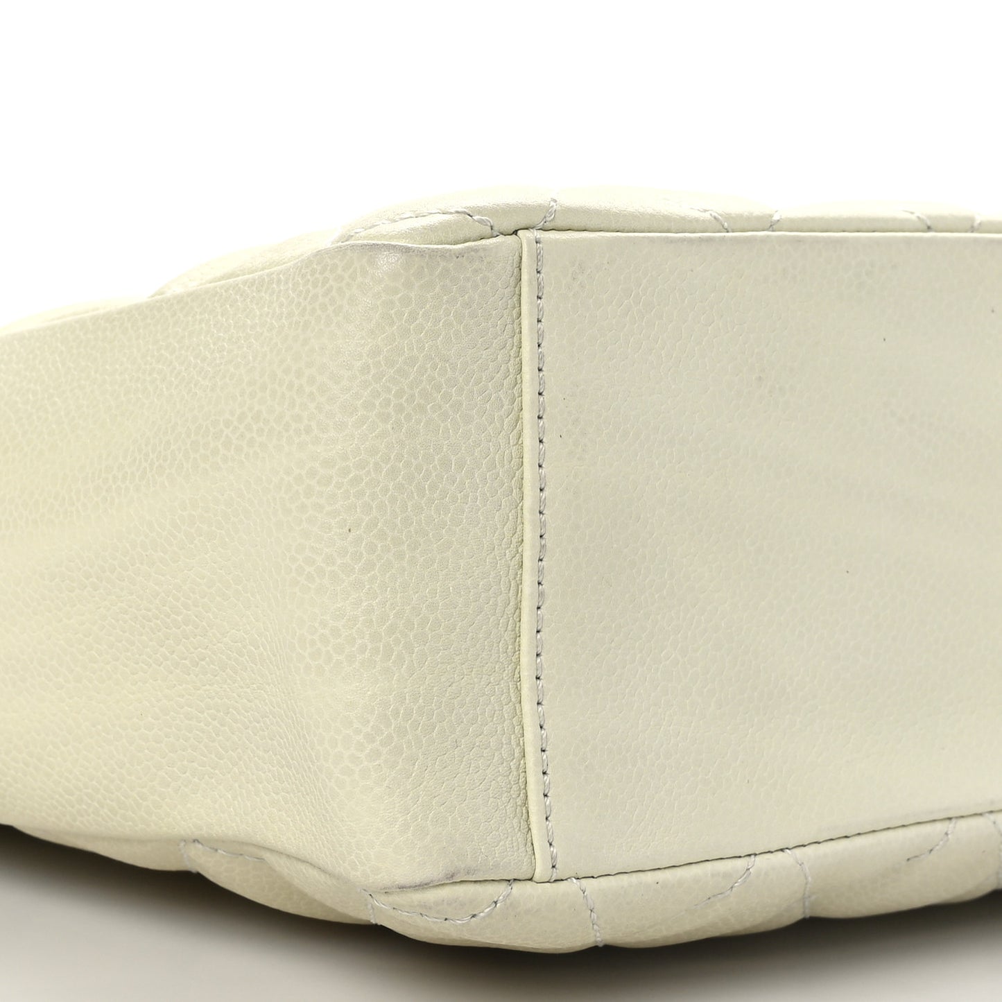 Caviar Quilted Petit Shopping Tote PST Light Beige