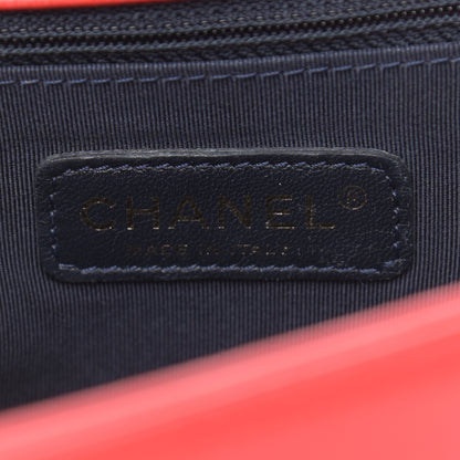 Chanel Lambskin Embossed New Medium Boy Cube Flap Red 4 of 15