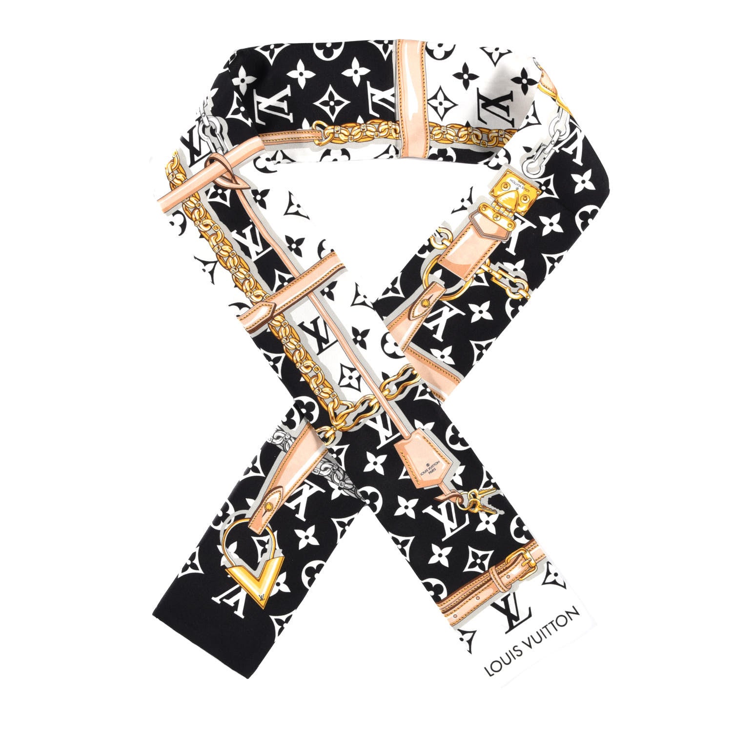 Louis Vuitton Silk Monogram Confidential Bandeau Black 1 of 3