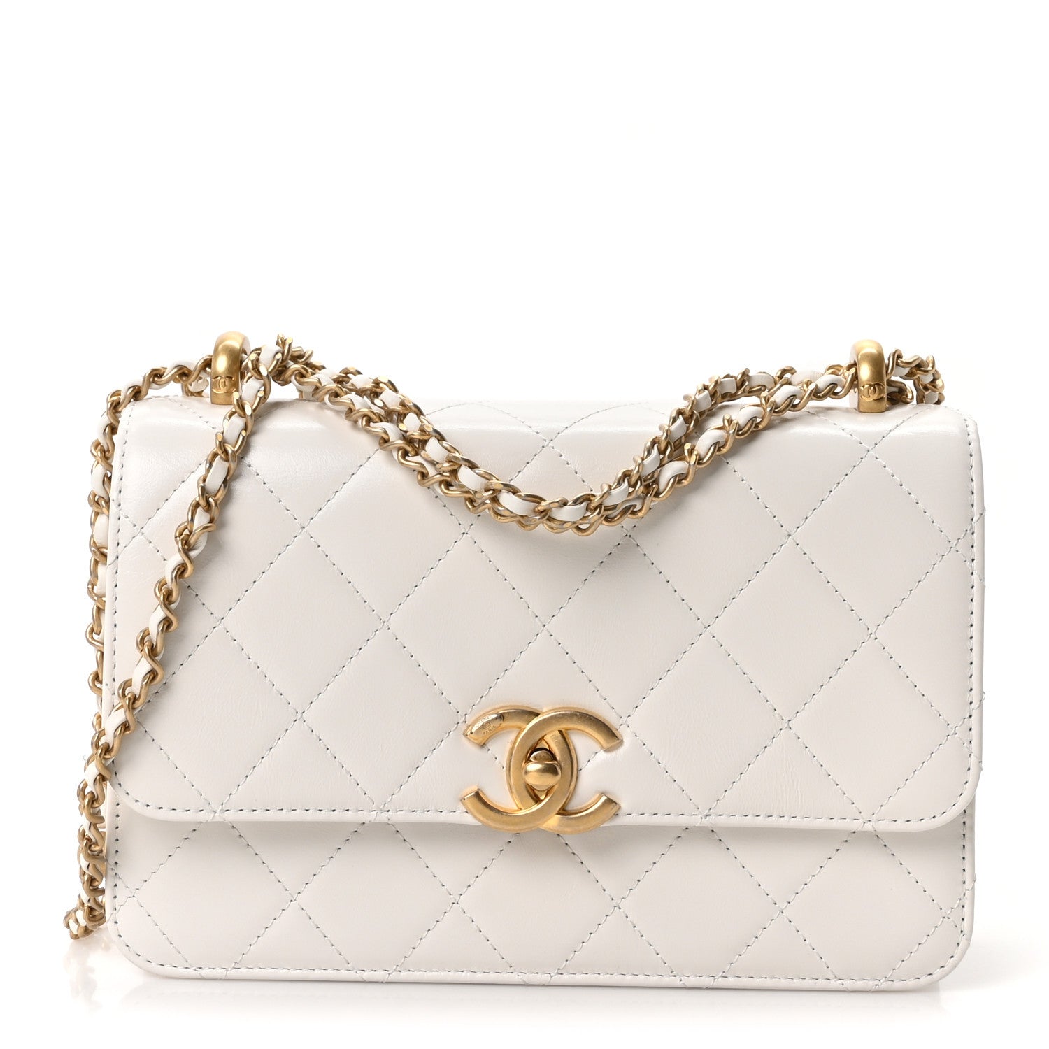 Chanel Calfskin Quilted Perfect Fit Flap White 1 of 11