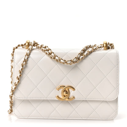 Chanel Calfskin Quilted Perfect Fit Flap White 1 of 11