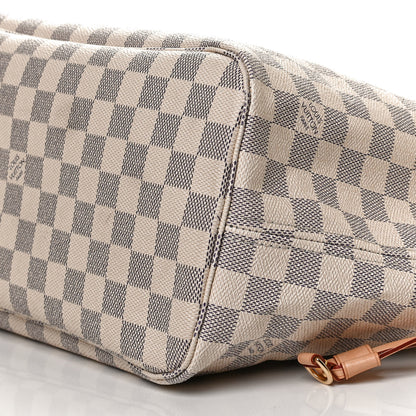 Louis Vuitton Damier Azur Neo Neverfull MM Rose Ballerine 12 of 13
