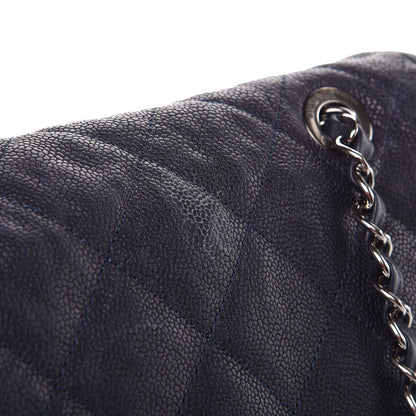 Chanel Caviar Quilted Large French Riviera Flap Navy Blue 12 of 12