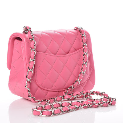 Chanel Lambskin Quilted Mini Square Flap Pink 3 of 10