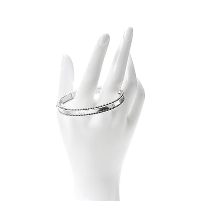Van Cleef & Arpels 18K White Gold Perlee Signature Bangle Bracelet M 2 of 6