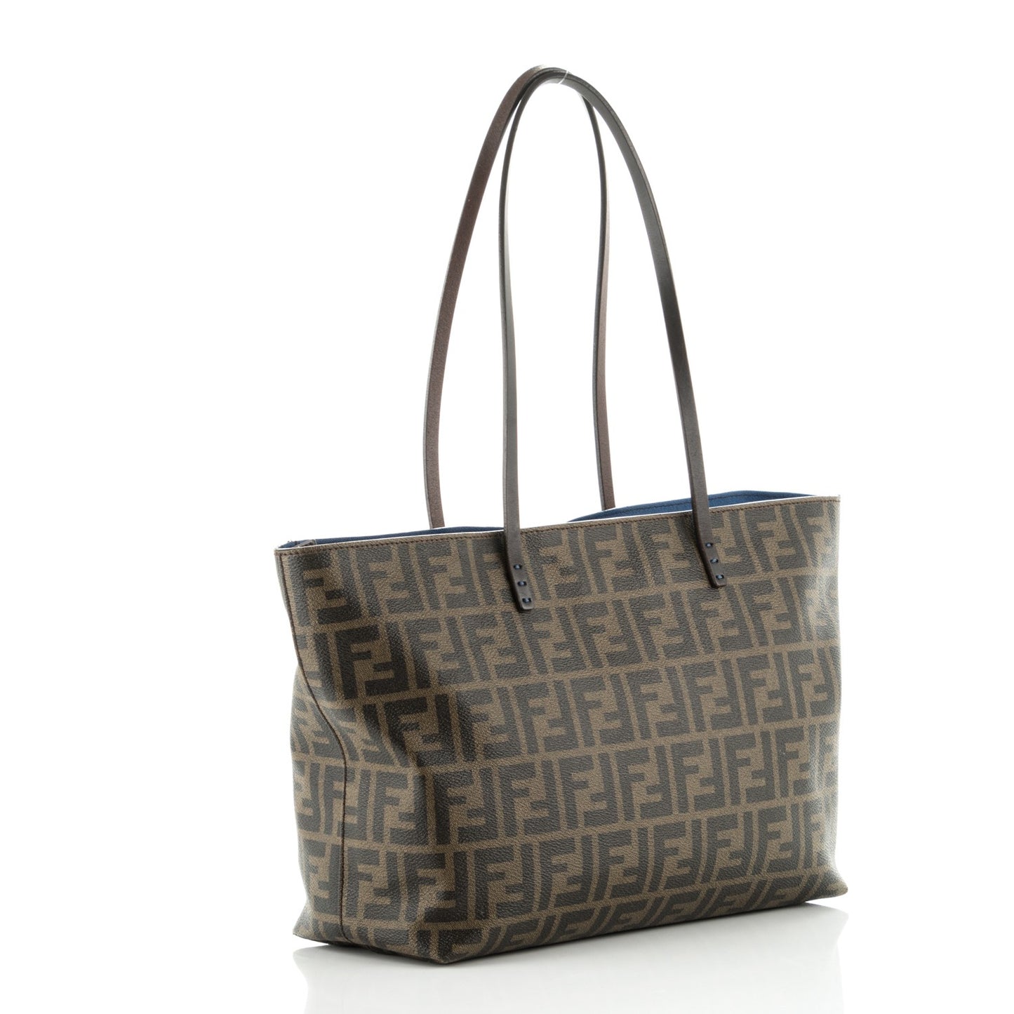 Zucca Spalmati Small Roll Tote Tobacco Blue
