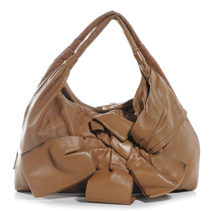 Valentino Garavani Nappa Premier Bow Hobo Brown 1 of 10