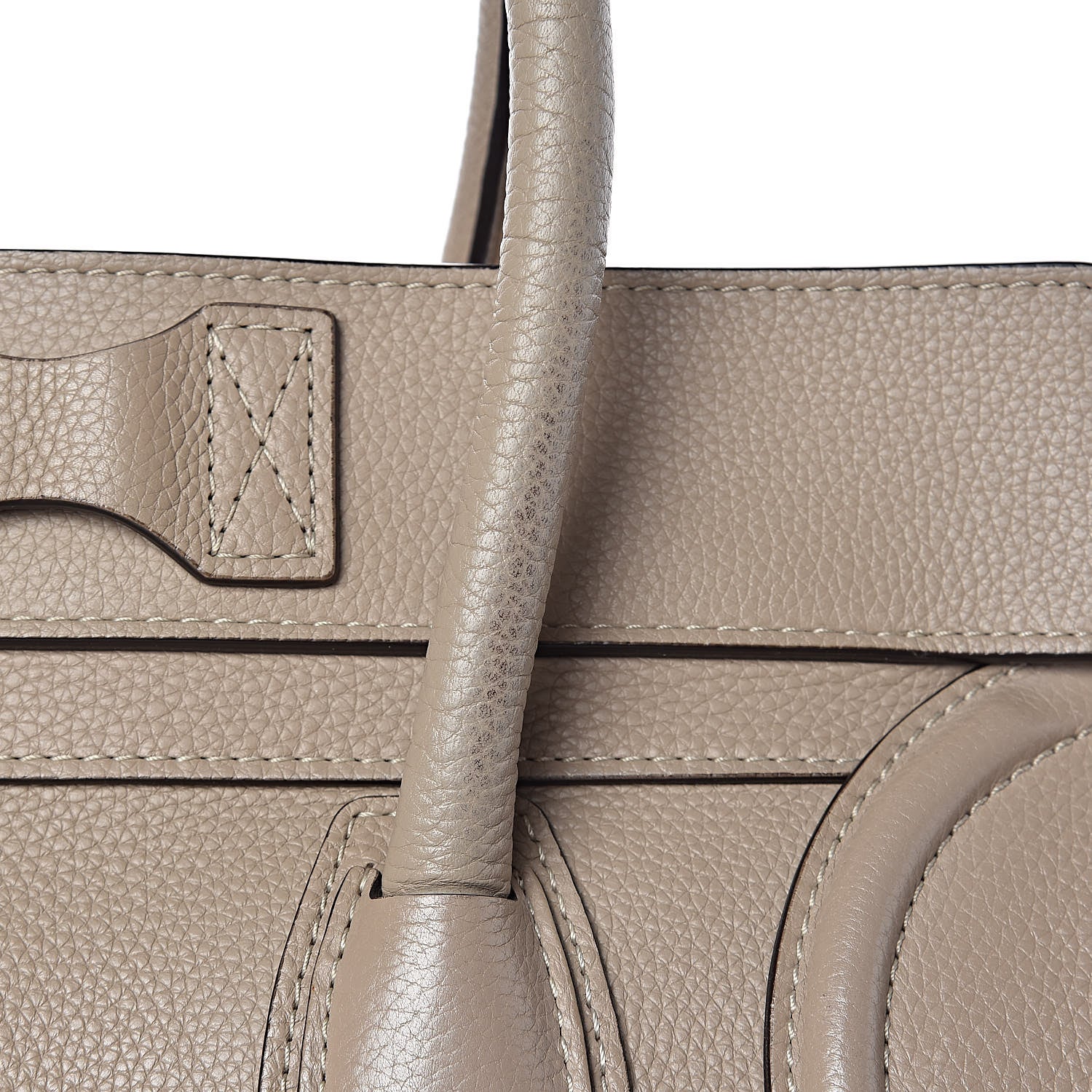 Celine Drummed Calfskin Mini Luggage Dune 13 of 17
