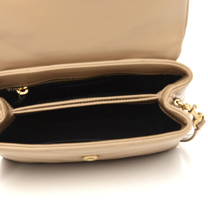 Saint Laurent Calfskin Y Quilted Monogram Toy Loulou Crossbody Bag Dark Beige 5 of 11